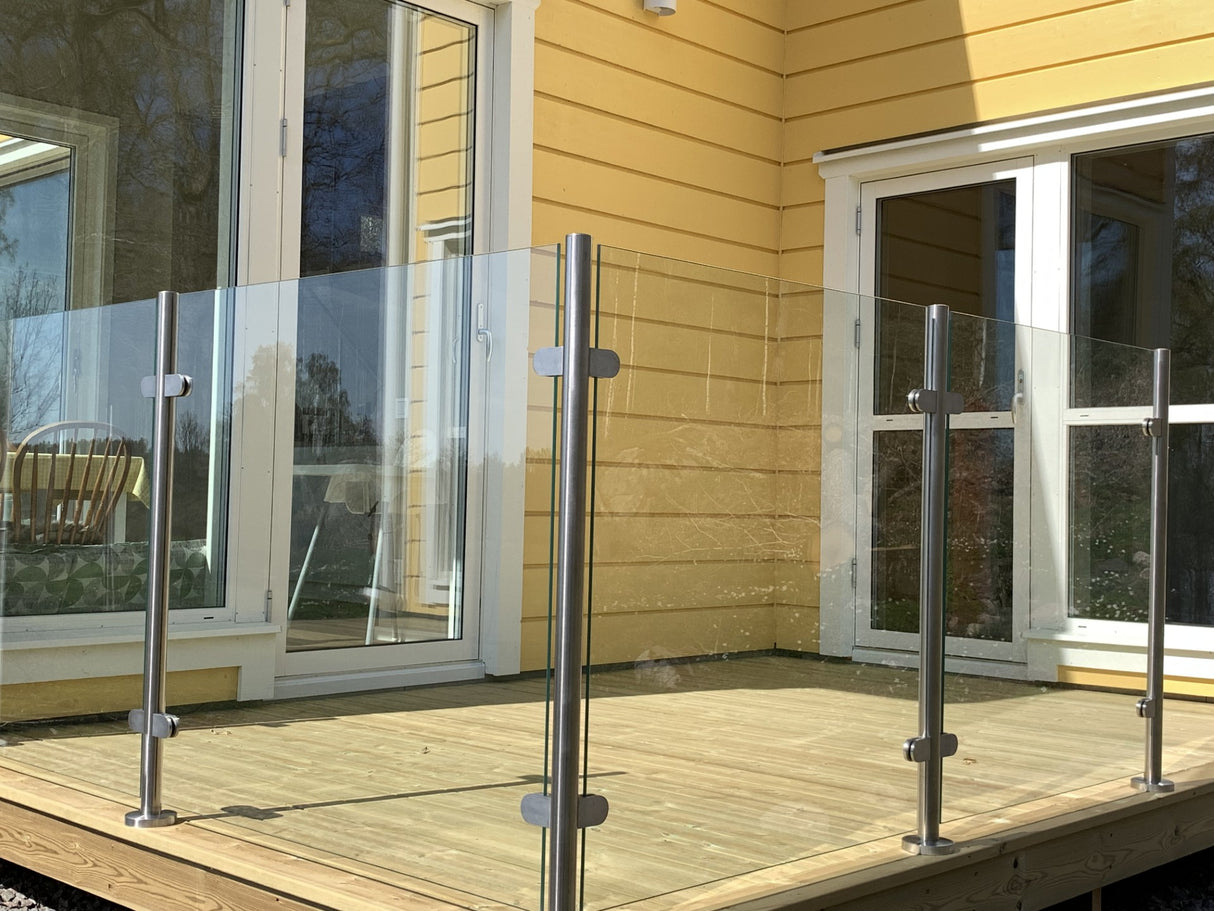 Klart 8,38 mm laminerat säkerhetsglas – Höjd 1050 mm