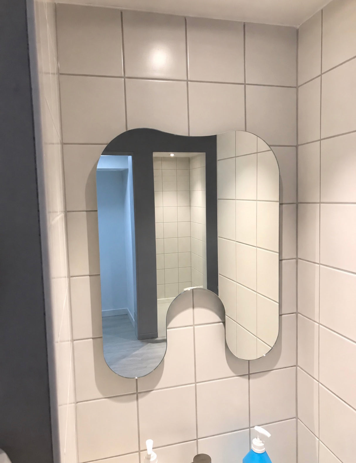 Tandformad spegel