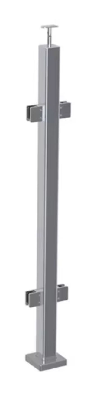 Mitt stolpe 4-kant 980 mm komplett