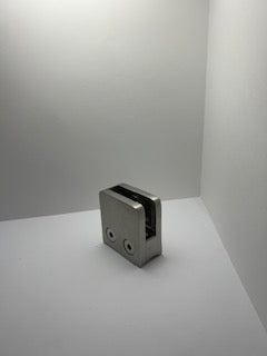 Klämfäste rör 42,4 mm Glas 8 mm / 8,76 mm Storlek: 45 x 45 mm M8 skruv ingår 1 par gummi ingår