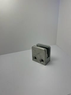 Klämfäste plan Glas 8 mm / 8,76 mm Storlek: 45 x 45 mm M8 skruv ingår 1 par gummi ingår