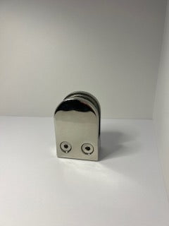 Klämfäste rör 42,4 mm Spegelpolerat Glas 8 mm / 8,76 mm / 10 mm Storlek: 45 x 63 mm 1 par gummi ingår