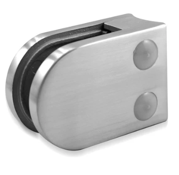 Klämfäste rör 42,4 mm Spegelpolerat Glas 8 mm / 8,76 mm / 10 mm Storlek: 45 x 63 mm 1 par gummi ingår