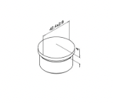 Ändlock halvrund 42,4 x 2,0 mm
