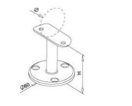 Handledarfäste för rör 42.4 mm