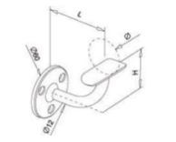 Handledarfäste för rör 42.4 mm