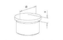 Ändlock halvrund 42,4 x 2,0 mm Spegelpolerat