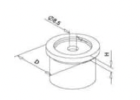 Adapter rör / plan 42,4 mm