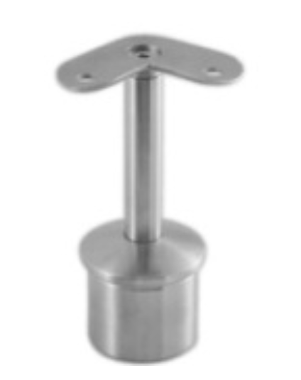 Handledarfäste 42,4 x 2,0 mm Spegelpolerat För vinklad handledare 45 / 135 grader Passar ihop med KMS121