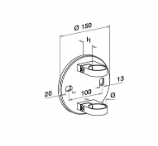 Stolphållare rör 42,4 mm D = 150 mm H = 45 mm
Artikelnummer: KM297-304
Yta: Satin G320
Kvalite: 304