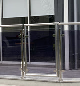 Grått 8,38 mm laminerat säkerhetsglas – Höjd 910 mm