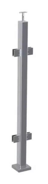 Mitt stolpe 4-kant 980 mm komplett