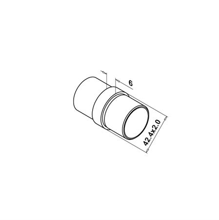 Rörförbindare rör 42,4 x 2,0 mm