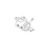 Stånghållare plan 12 mm stång