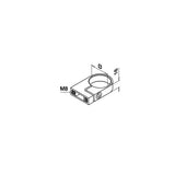 Stolphållare rör 42,4 mm Mått: höjd 150 mm Bredd 90 mm