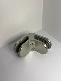 Klämfäste 90 grader Glas 8 mm / 8,76 mm / 10 mm Storlek: 45 x 45 mm M8 skruv ingår 1 par gummi ingår