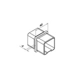 Rörförbindare 40 x 40 x 2,0 mm