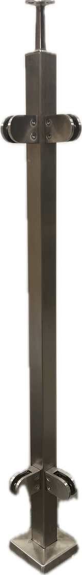 90 grader stolpe 4-kant komplett