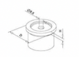 Adapter rör / plan 42,4 mm