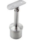 Handledarfäste justerbar 42,4 x 2,0 mm Spegelpolerat För rund handledare
